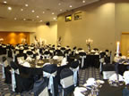 Black Chair Cover With Silver Sash